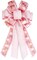 Christmas Tree Topper Bows, Handmade Bowknot with Christmas Tree and Reindeer, 21.3x11.1 Inches Large Size Xmas Decoration for Wedding Birthday New Year Party (Pink)